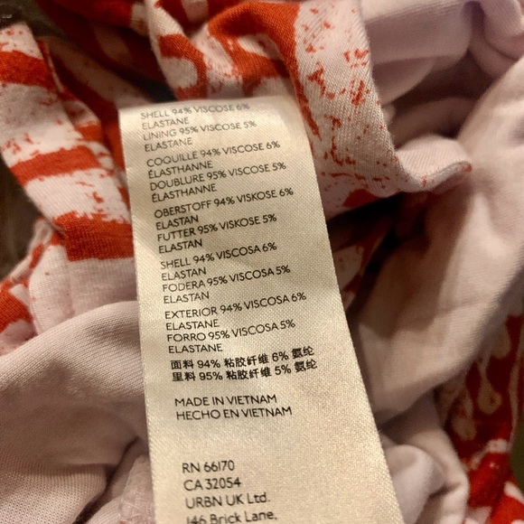 Anthropologie Burnt Orange TerracotaTropical Plunge V-Neck Tie Front Crop Top XS - Picture 5 of 8